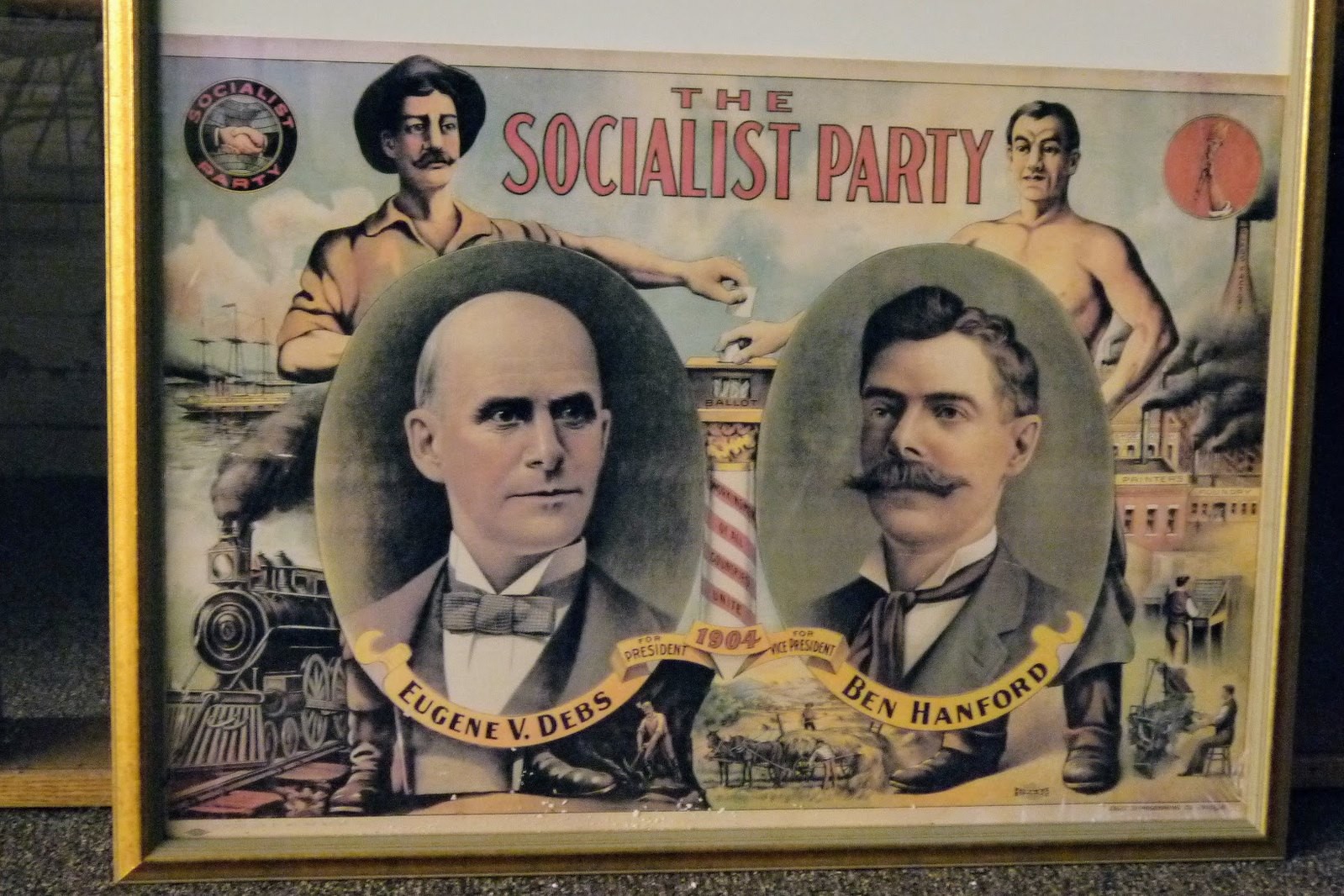 Poster for Socialist candidate Eugene V. Debs