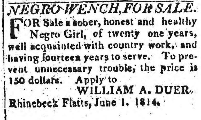 Duer Slave Advertisement