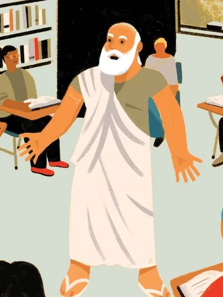 Image of Socrates in classroom
