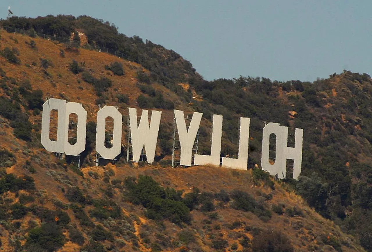 Hollywood sign from the back