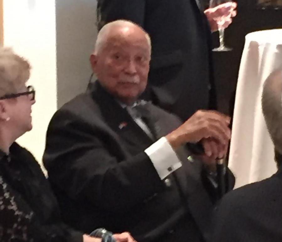 Former New York City Mayor David Dinkins attends the renaming ceremony