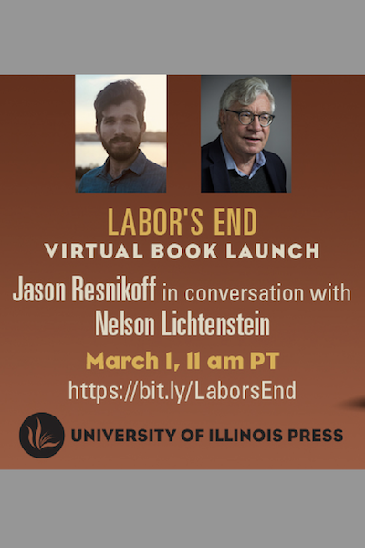 Jason Resnikoff Labor's End virtual book launch