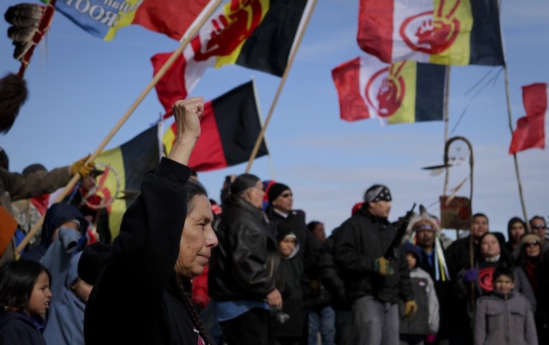 American Indian Movement protest