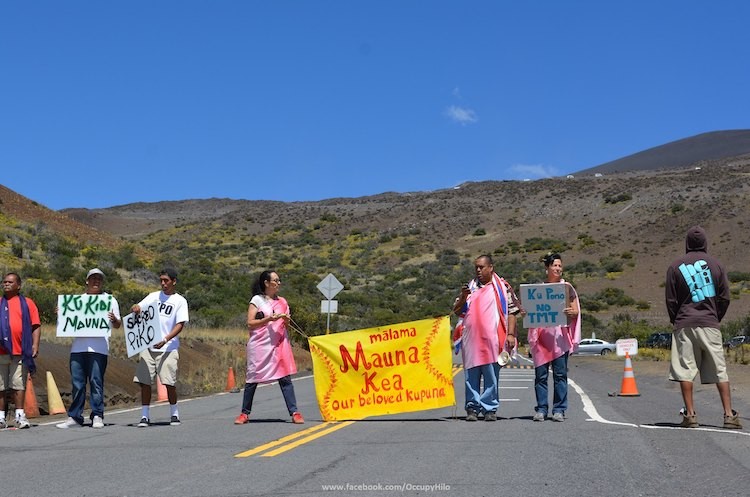 TMT blockade on Mauna Kea (Occupy Hilo)